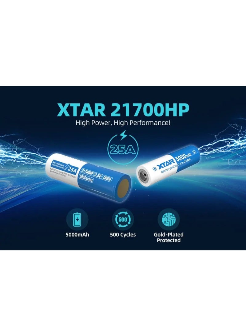 XTAR 21700 HP 5000mAh 25A Battery - Image 2